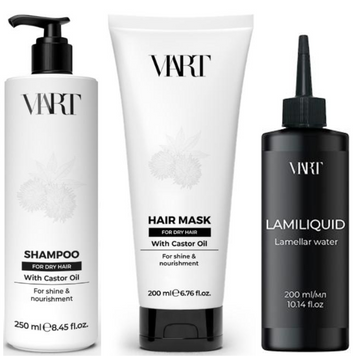 Набір для догляду за сухим волоссям VIART: Шампунь For Dry Hair 250мл Маска For Dry Hair 200мл та Ламелярна вода Lamiliquid 200мл 323640411 фото
