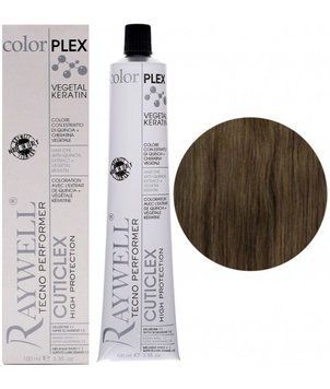 Крем фарба для волосся Raywell Color Plex Hair With Extract 7.1 Середній попелястий блондин 100 мл 2218400575 фото