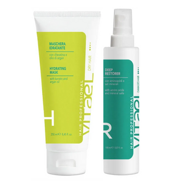 Набор для увлажнения и восстановления волос Vitael: Маска Dry Hair Hydrating 250мл и Спрей Damaged Hair Deep Restorer 150мл 36944040 фото