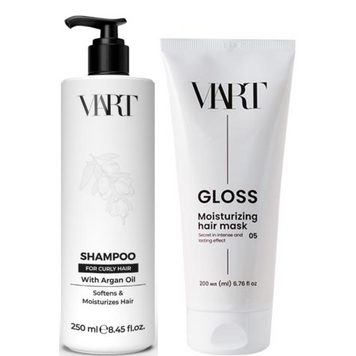 Набір для догляду за кучерявим волоссям VIART: Шампунь For Curly Hair 250мл та Маска Gloss 200мл для глибокого зволоження та живлення 36243698 фото