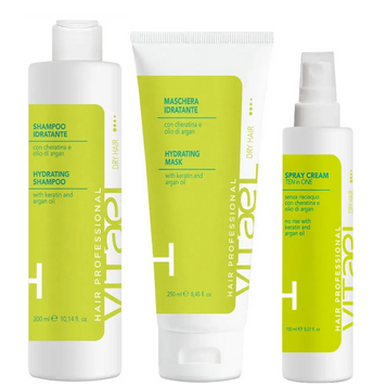 Набор для увлажнения волос Vitael: Шампунь Dry Hair Hydrating 300мл Маска Dry Hair Hydrating 250мл и Термозащита 10в1 Dry Hair Spray Cream 150мл 71344040 фото