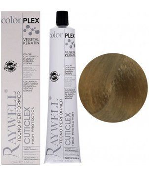 Крем фарба для волосся Raywell Color Plex Hair With Extract 7.31 Середній золотистий попелястий блондин 100 мл 2219442923 фото