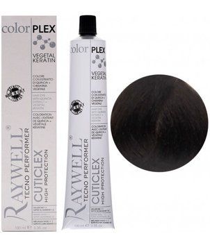 Крем для волосся Raywell Color Plex Hair Dye With Quin Extract 5.7 Світлий коричневий фіолетовий 100 мл 2213455255 фото
