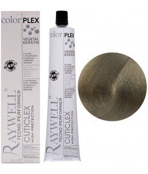 Крем фарба для волосся Raywell Color Plex Hair With Extract 7.64 Середній блондин червоний мідний 100 мл 2219649418 фото