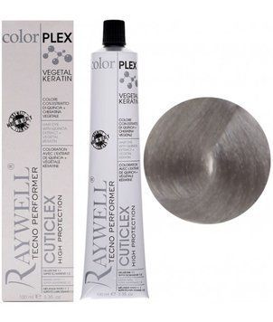 Крем фарба для волосся Raywell Color Plex Hair With Extract 7.01 Середній блондин інтенсивний попелястий 100 мл 2215272193 фото