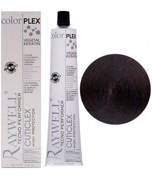 Крем фарба для волосся Raywell Color Plex Hair With Extract 5.66 Світлий коричневий інтенсивний червоний 100 мл 2213470439 фото