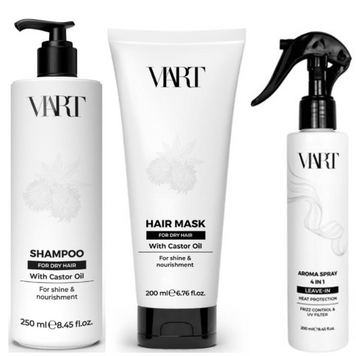 Набір для блиску та живлення сухого волосся VIART: Шампунь For Dry Hair 250мл Маска For Dry Hair 200мл та Термозахист 4в1 Leave-in Aroma Spray 200мл  585440411 фото