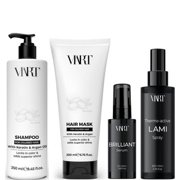 Набір для  фарбованого волосся VIART For Colored Hair: Шампунь 250мл Маска 200мл Сироватка Brilliant 50мл та Ламелярний термоспрей Lami 200мл 66874240 фото