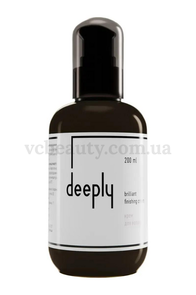 Набір для лагідного очищення та відновлення волосся Deeply: Шампунь Sulfate-Free 1л Кондиціонер Restoring 1л та Крем Brilliant Finishing 200мл 52284247 фото