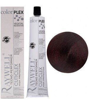 Крем фарба для волосся Raywell Color Plex Hair With Extract 6.5 Темний блондин Махагон 100 мл 2214570302 фото